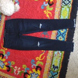 EUC AMERICAN EAGLE SUPER STRETCH X4 hi-rise distressed jeggings sz 6x30